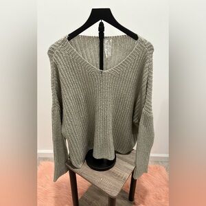 Sadie & Sage Olive V-Neck Sweater
